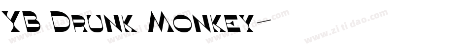 YB Drunk Monkey字体转换